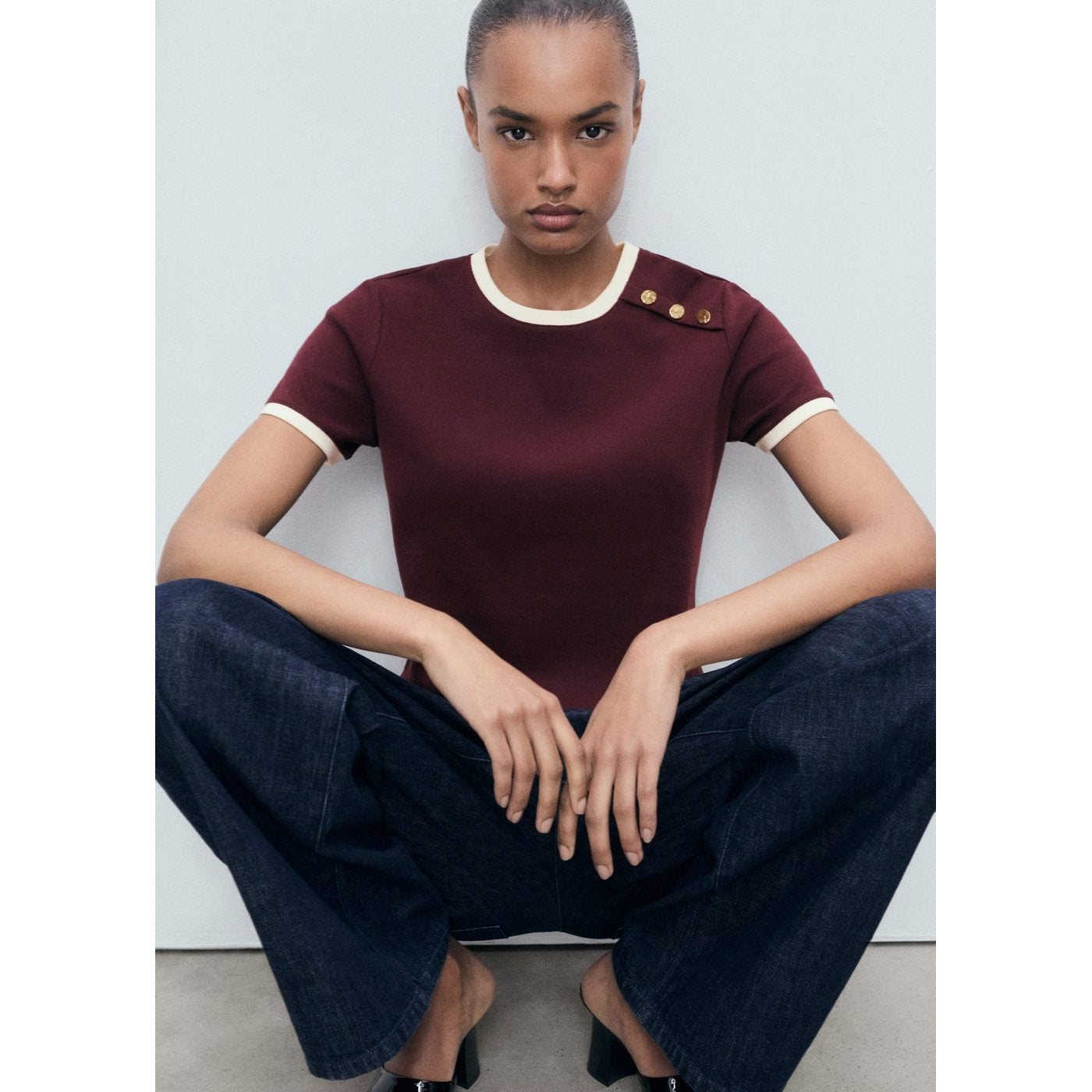T-Shirt Coton Boutons