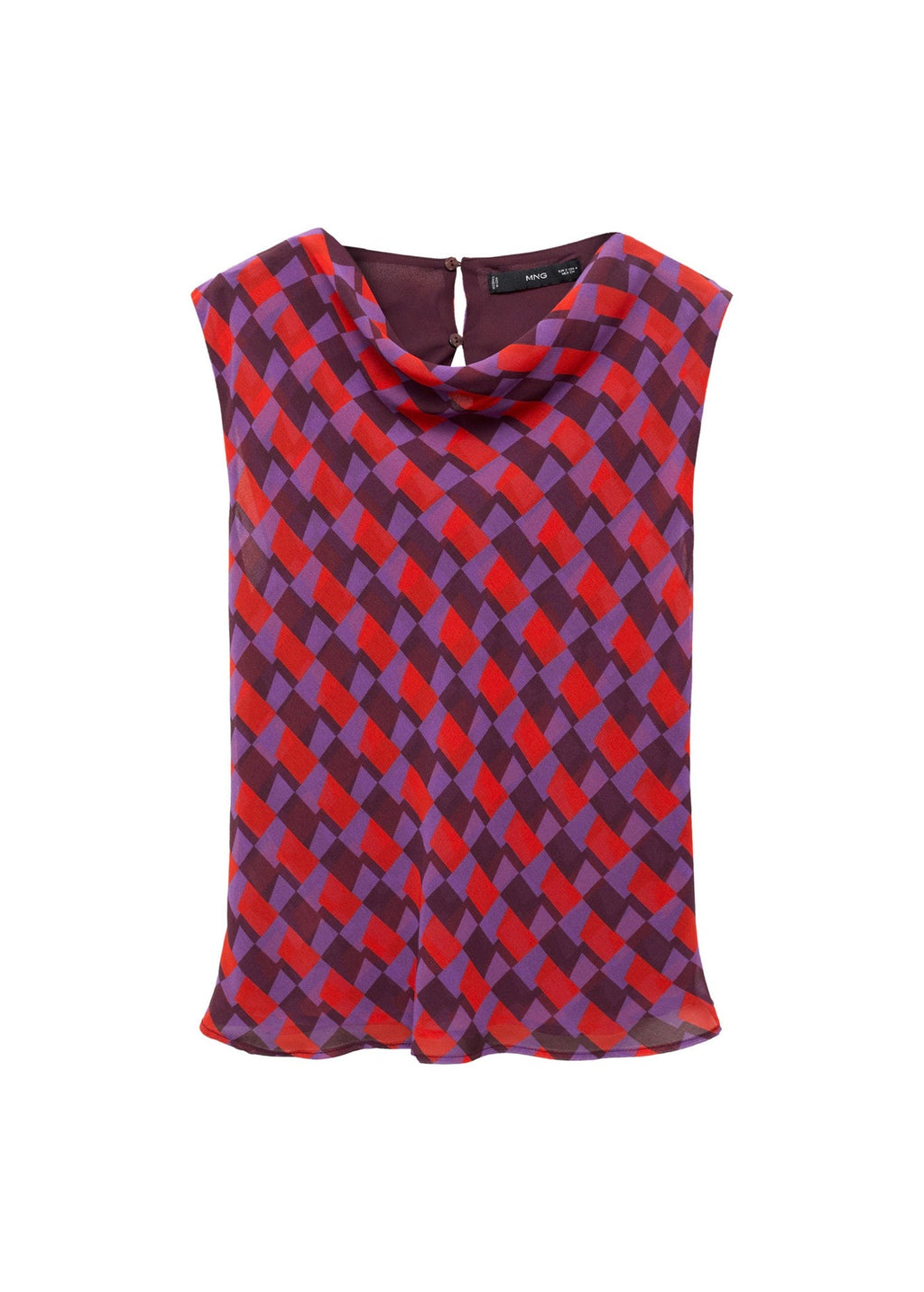 Blouse Imprimée Col Bénitier