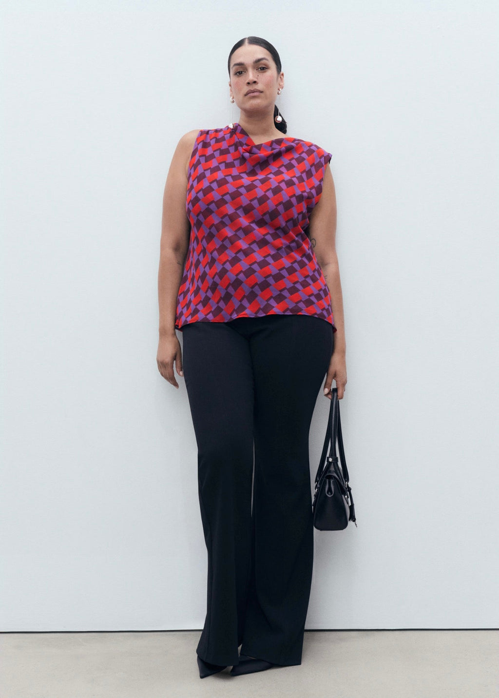 Blouse Imprimée Col Bénitier