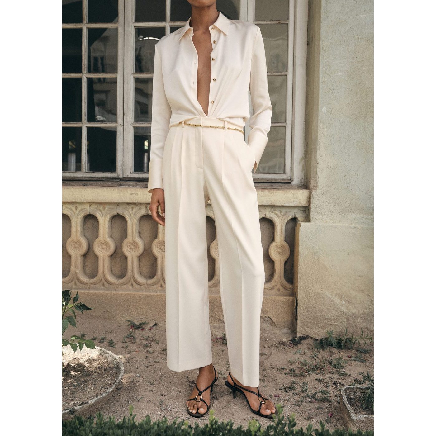 Pantalon Droit Pinces