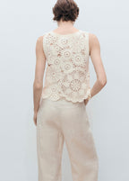 Top Crochet Fleurs