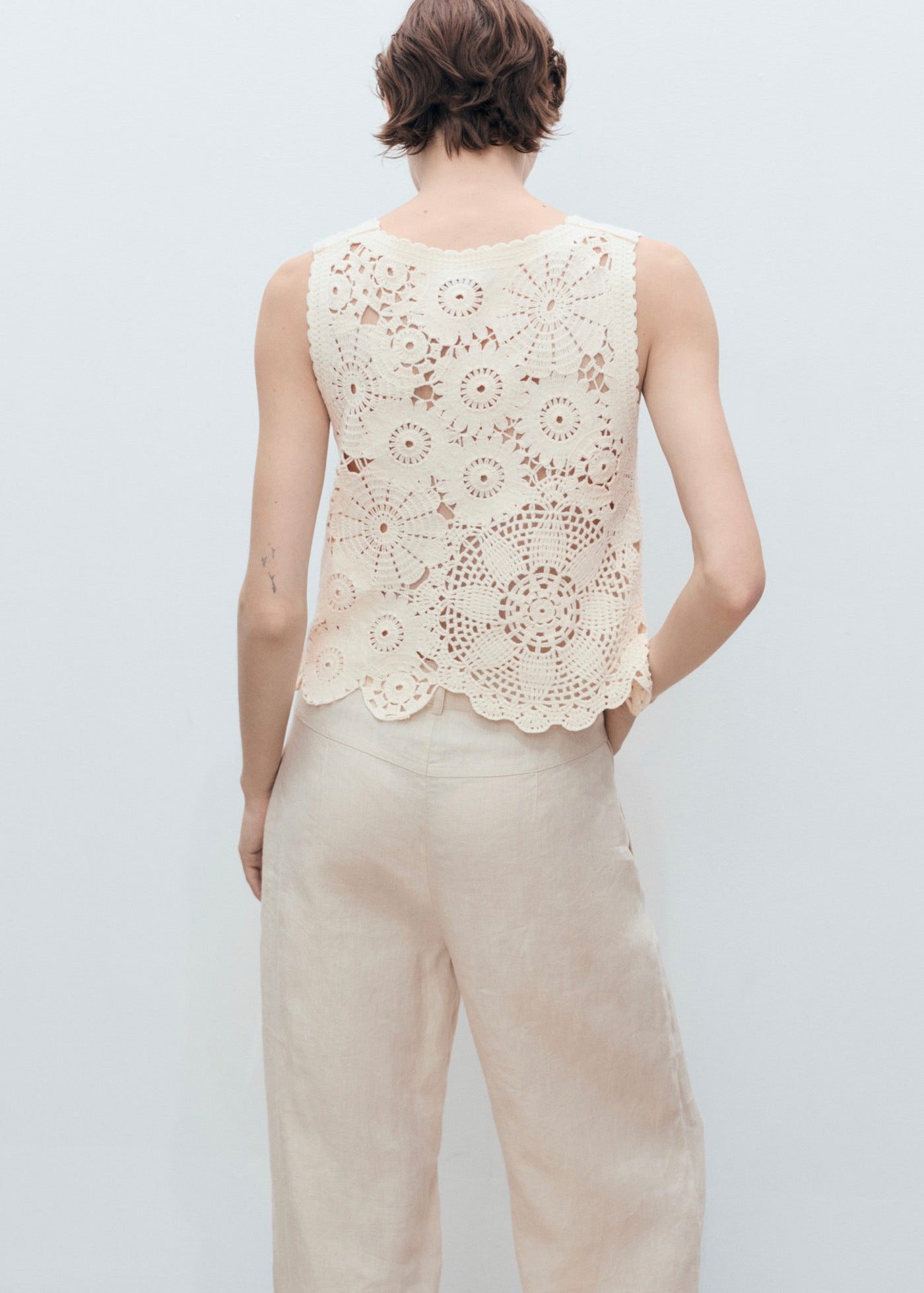 Top Crochet Fleurs