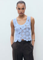 Top Crochet Fleurs