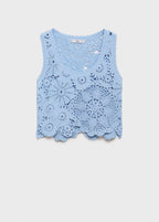 Top Crochet Fleurs