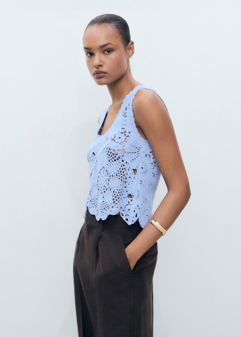 Top Crochet Fleurs