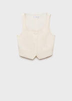 Gilet De Costume Lin Mélangé