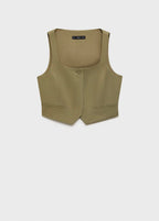 Gilet De Costume Lin Mélangé