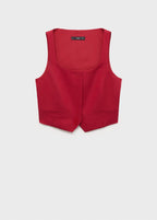 Gilet De Costume Lin Mélangé
