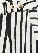 Pantalon Lin Imprimé Géométrique