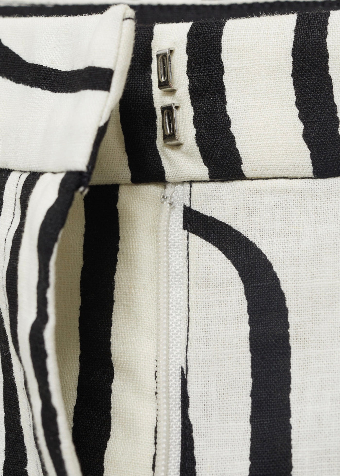 Pantalon Lin Imprimé Géométrique