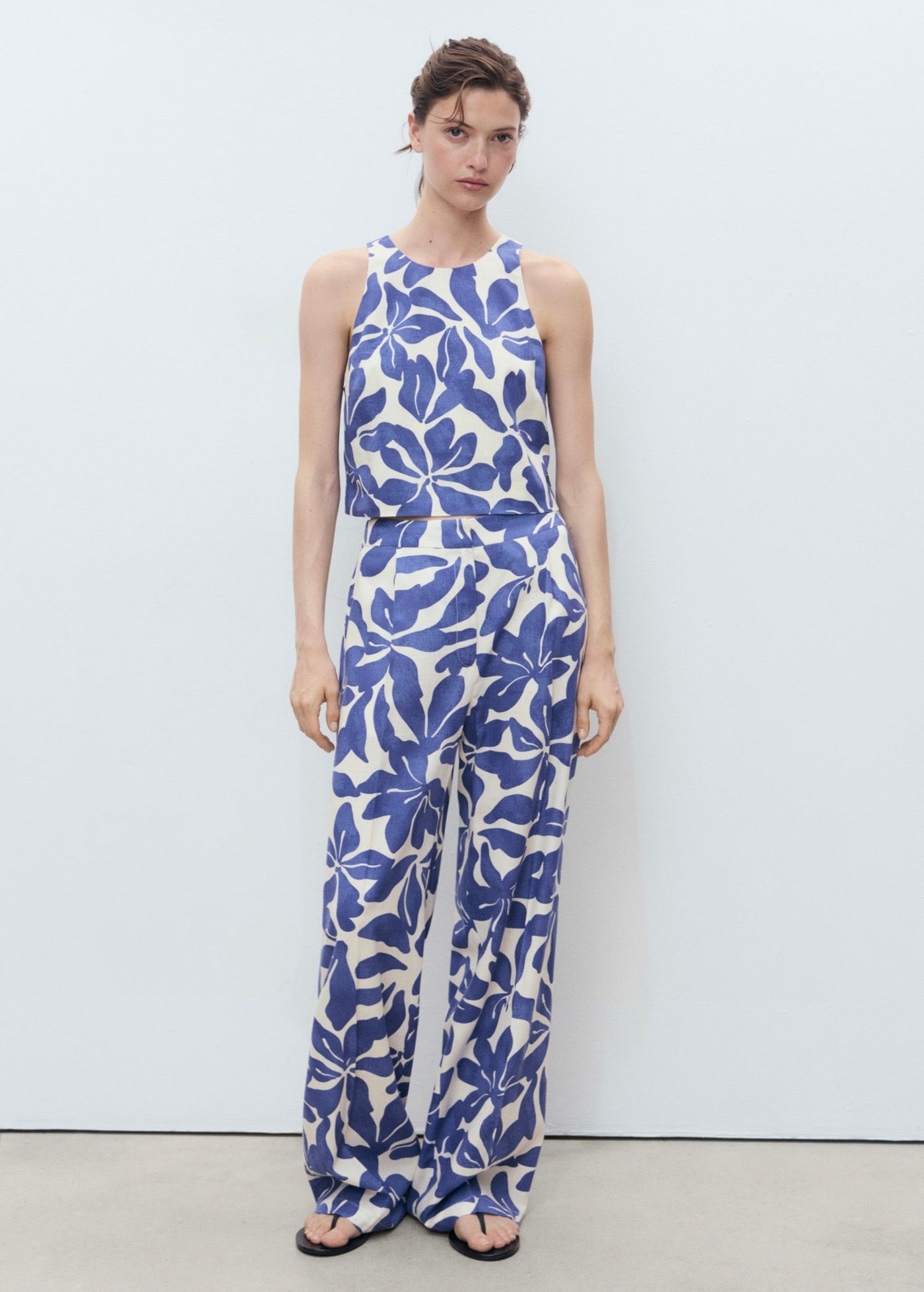 Pantalon Lin Mélange Imprimé