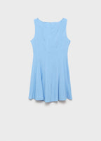 Robe Col Bateau À Plis Plats