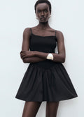 Robe Combinée À Fronces