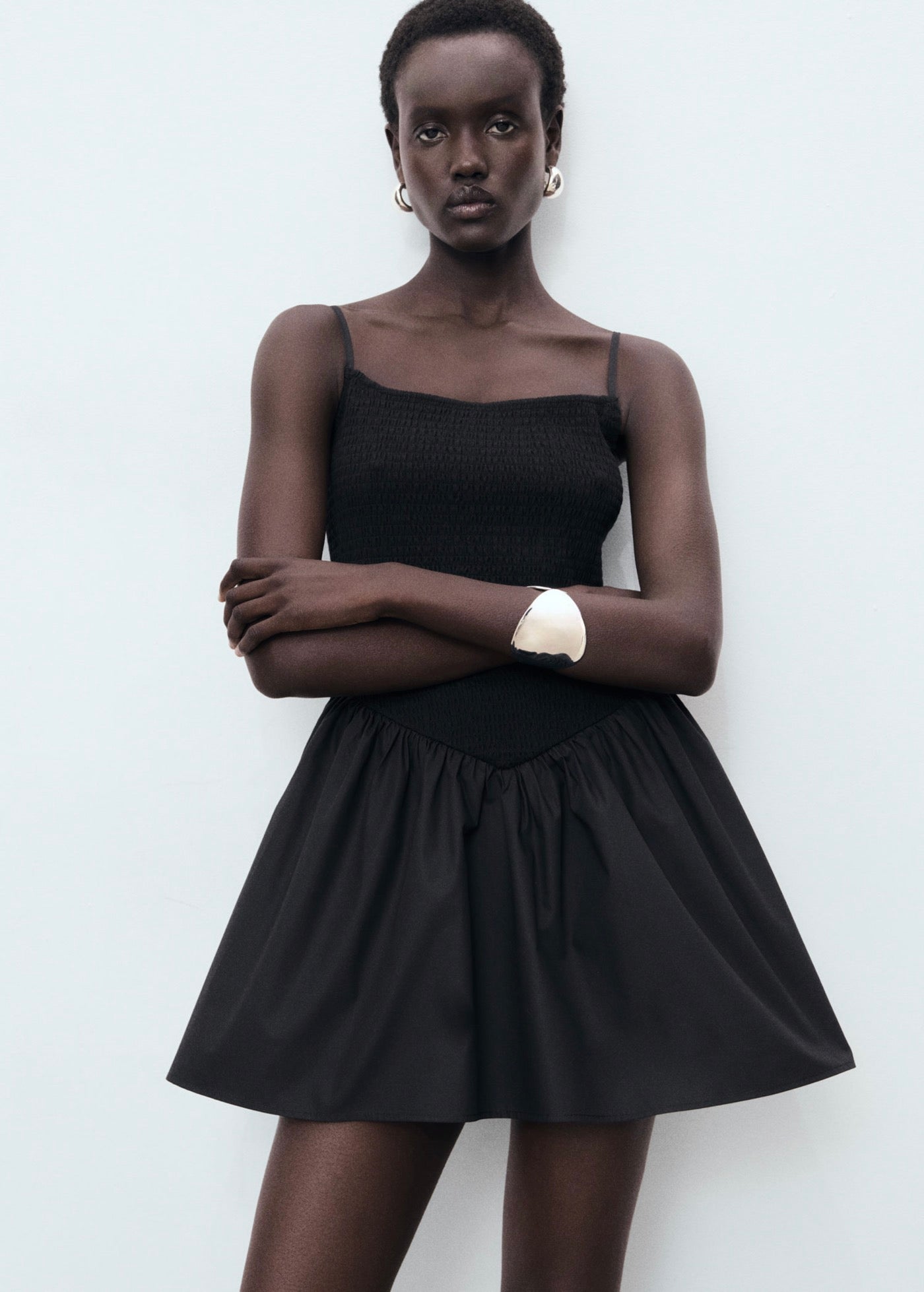 Robe Combinée À Fronces