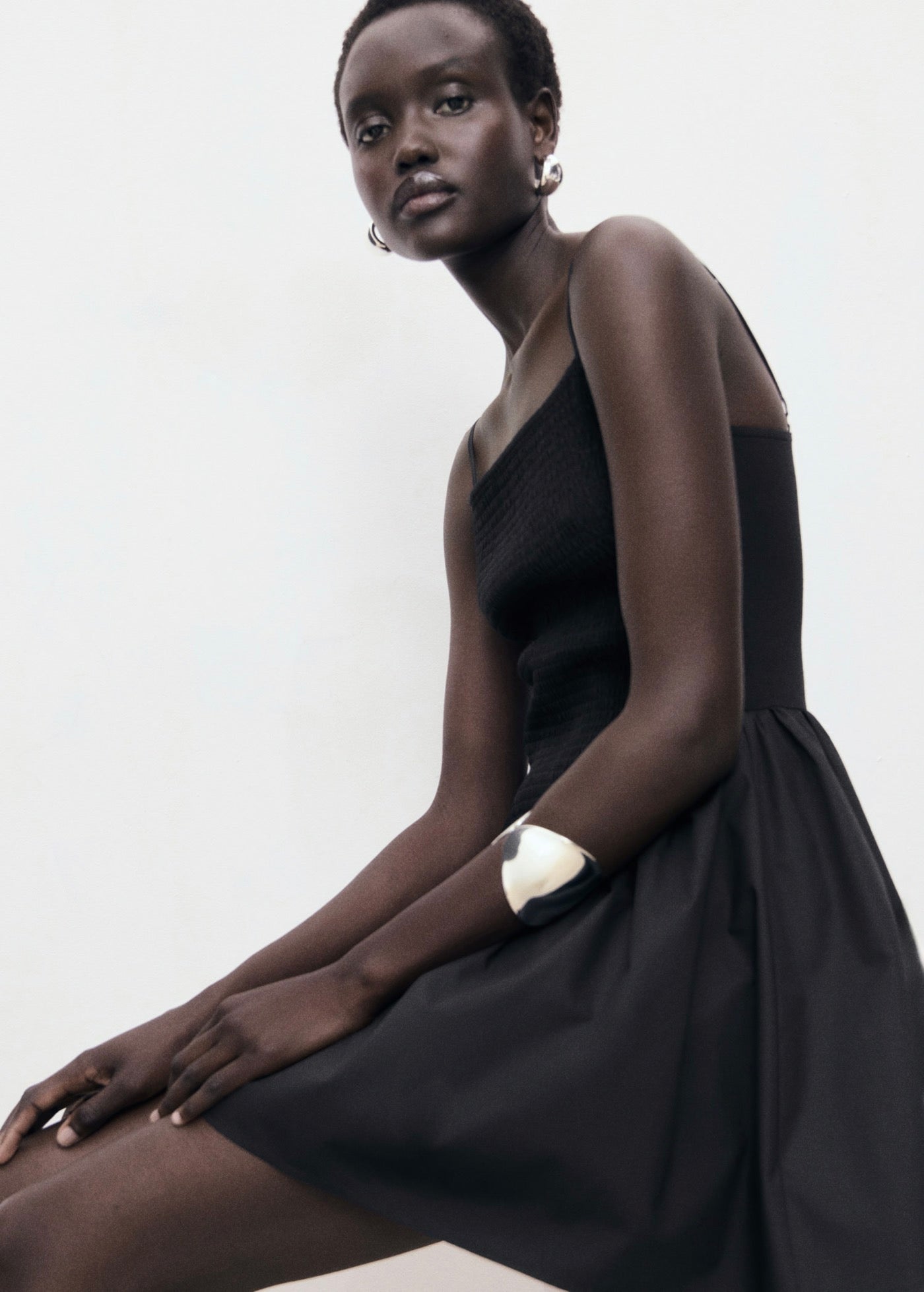 Robe Combinée À Fronces