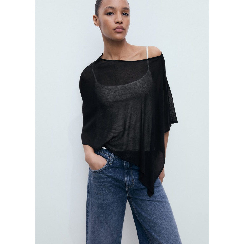 Cape En Maille Asymétrique