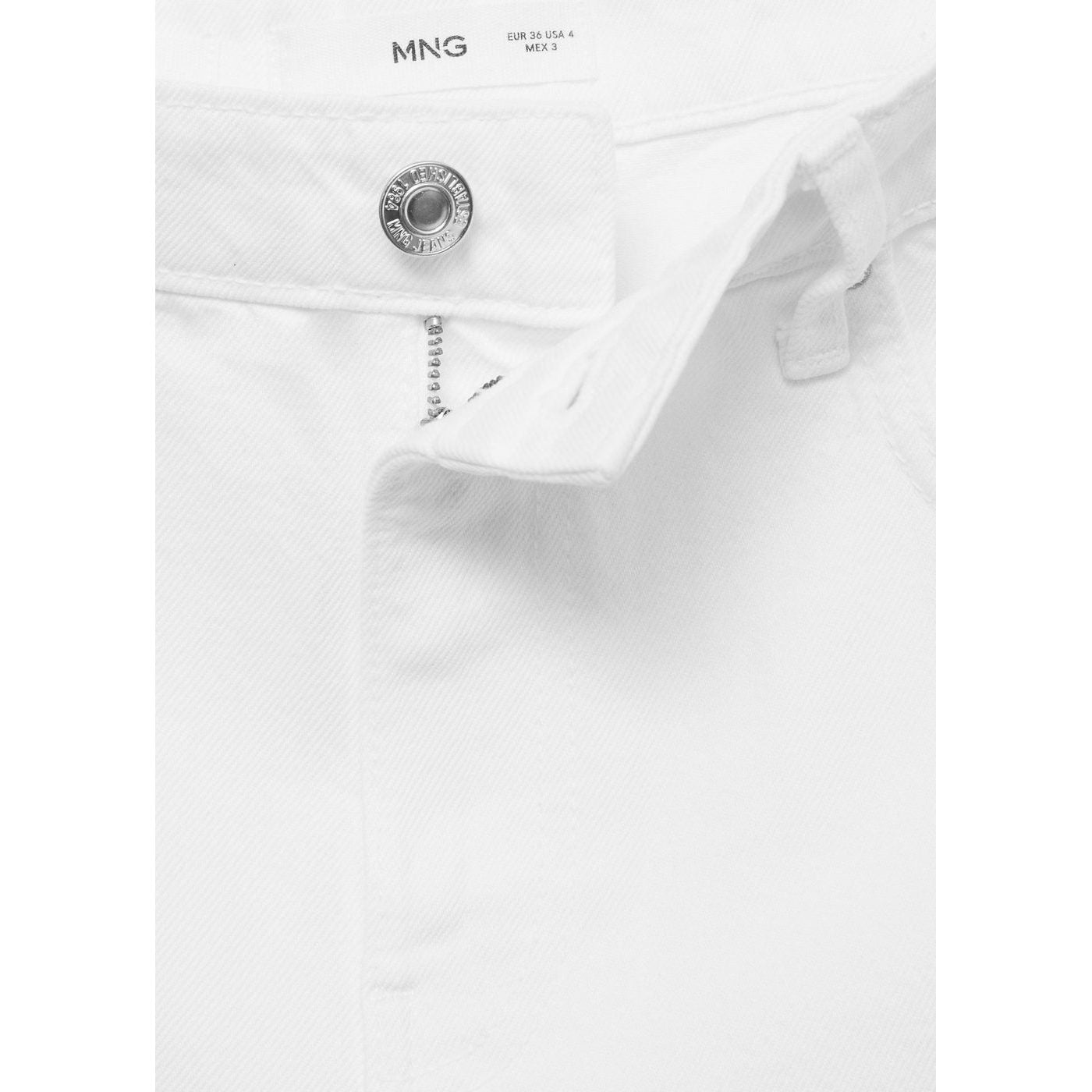 Short En Jean Droit Taille Haute