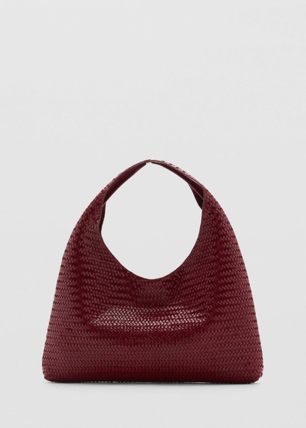 Sac Porté Épaule Cuir Tressé Moyen