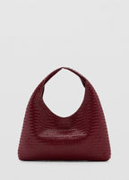 Sac Porté Épaule Cuir Tressé Moyen