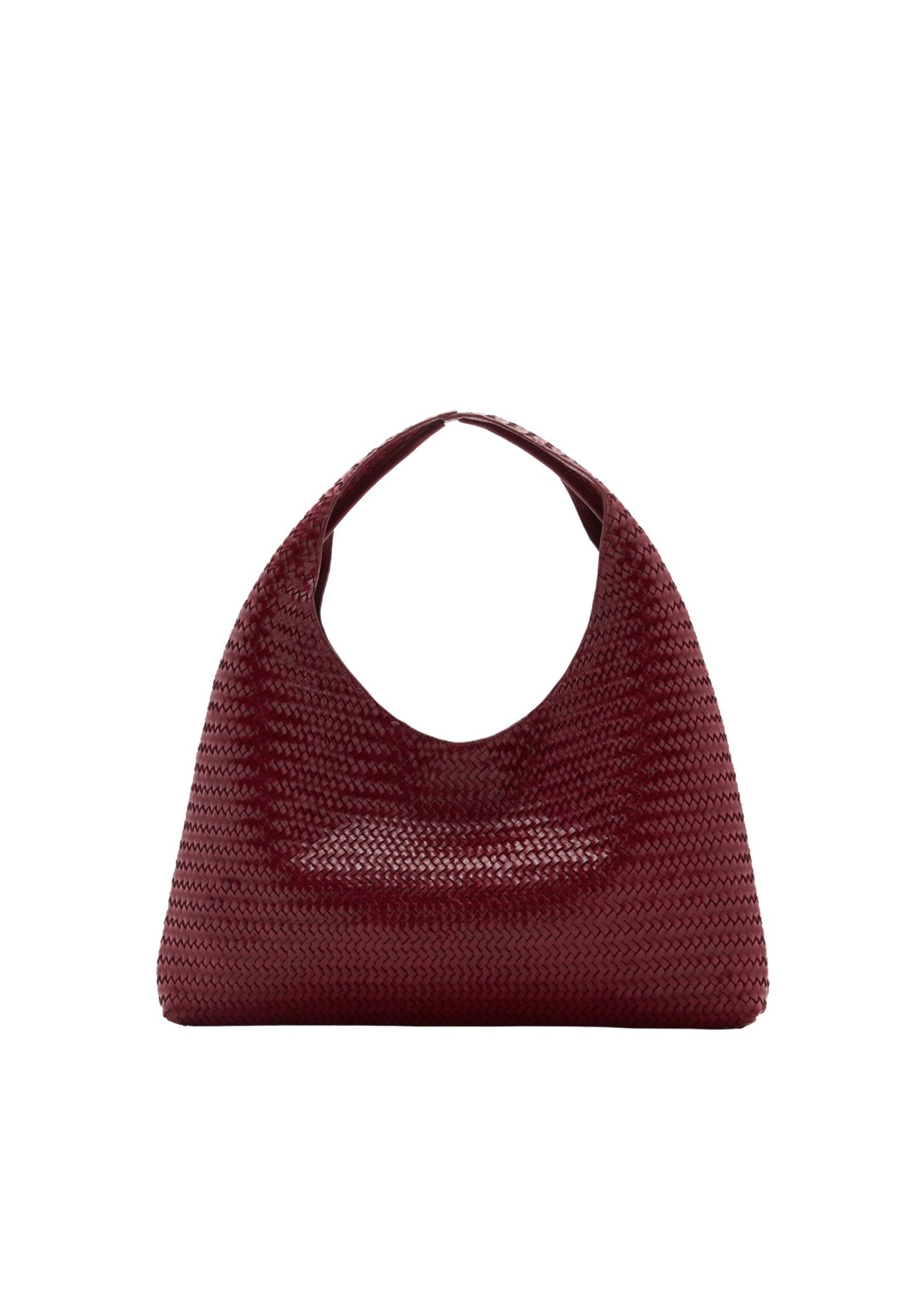 Sac Porté Épaule Cuir Tressé Moyen