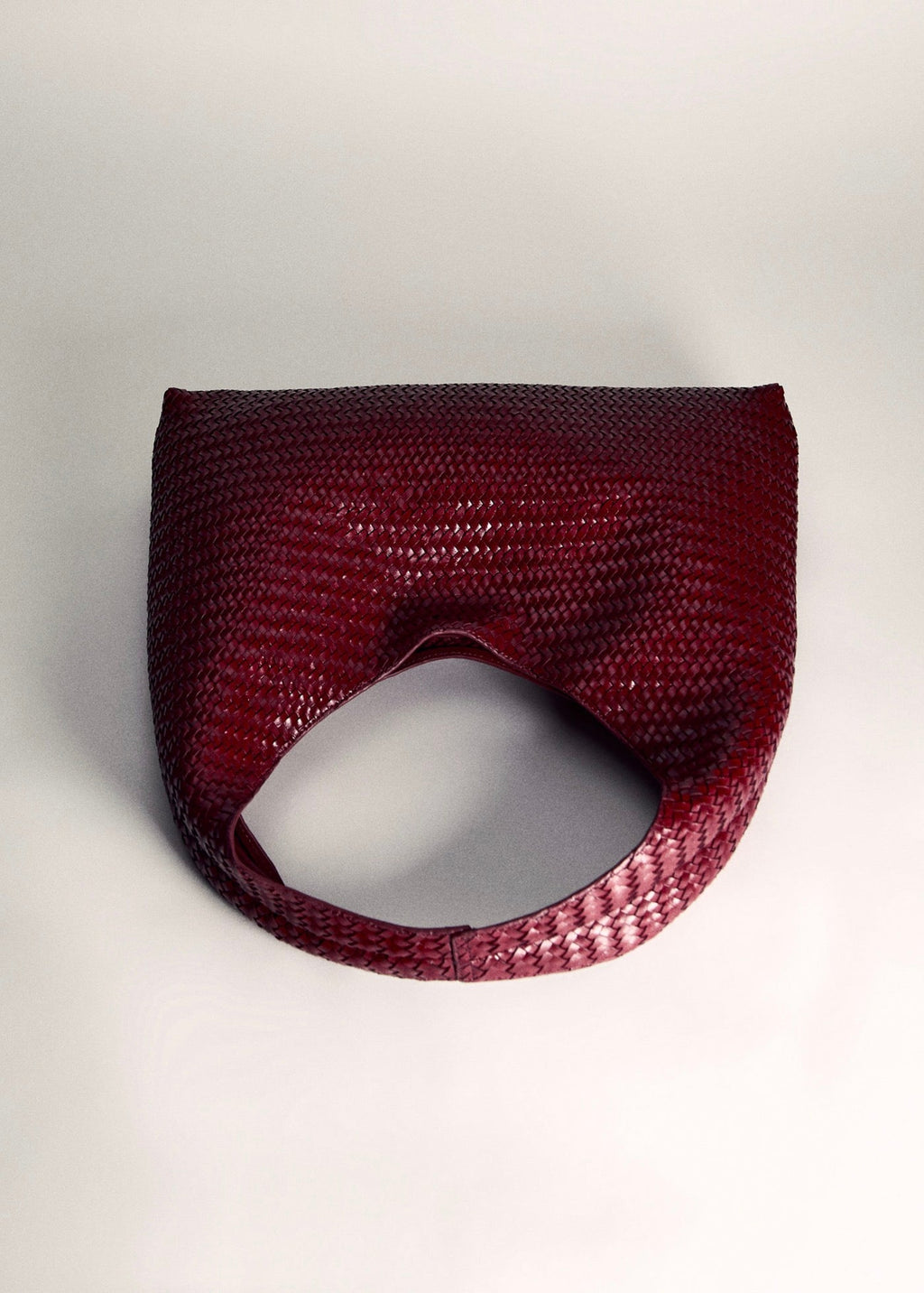 Sac Porté Épaule Cuir Tressé Moyen