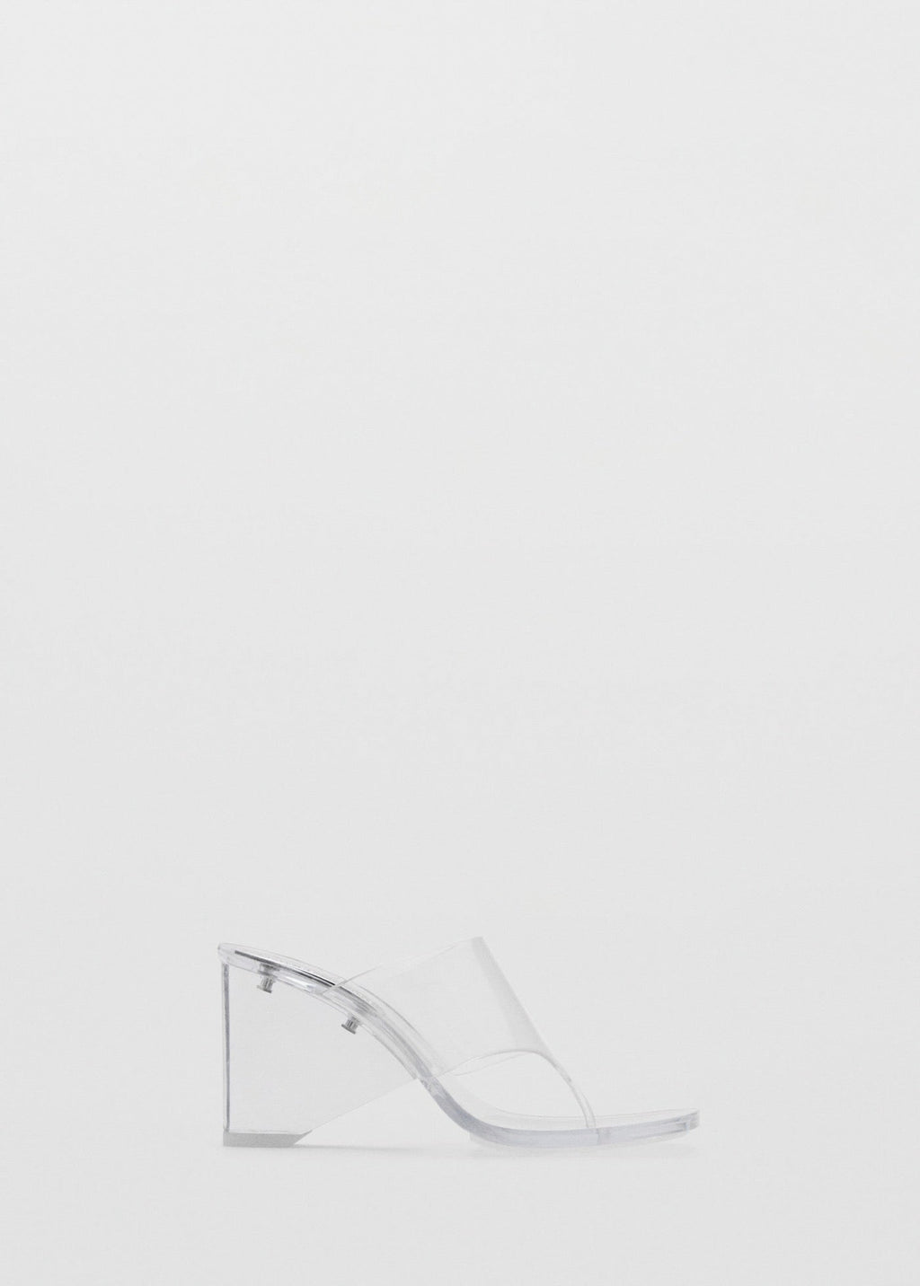 Sandales Semi-Transparentes En Vinyle À Talons Compensés