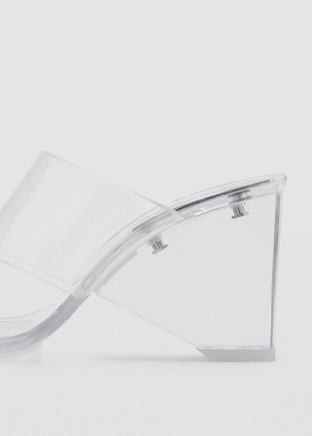 Sandales Semi-Transparentes En Vinyle À Talons Compensés