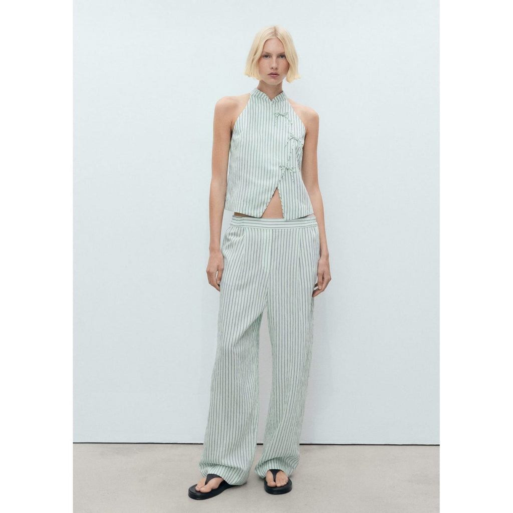 Pantalon Fluide À Rayures