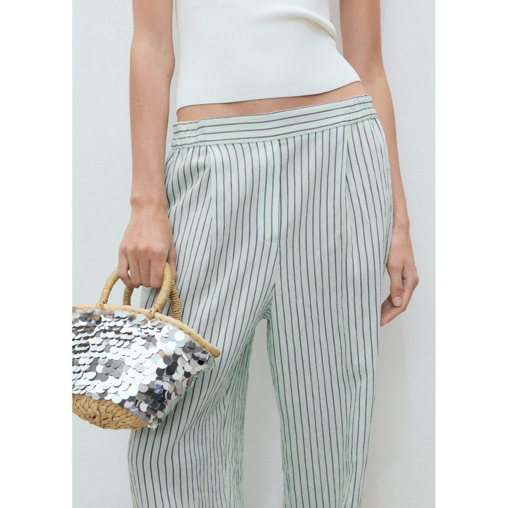 Pantalon Fluide À Rayures