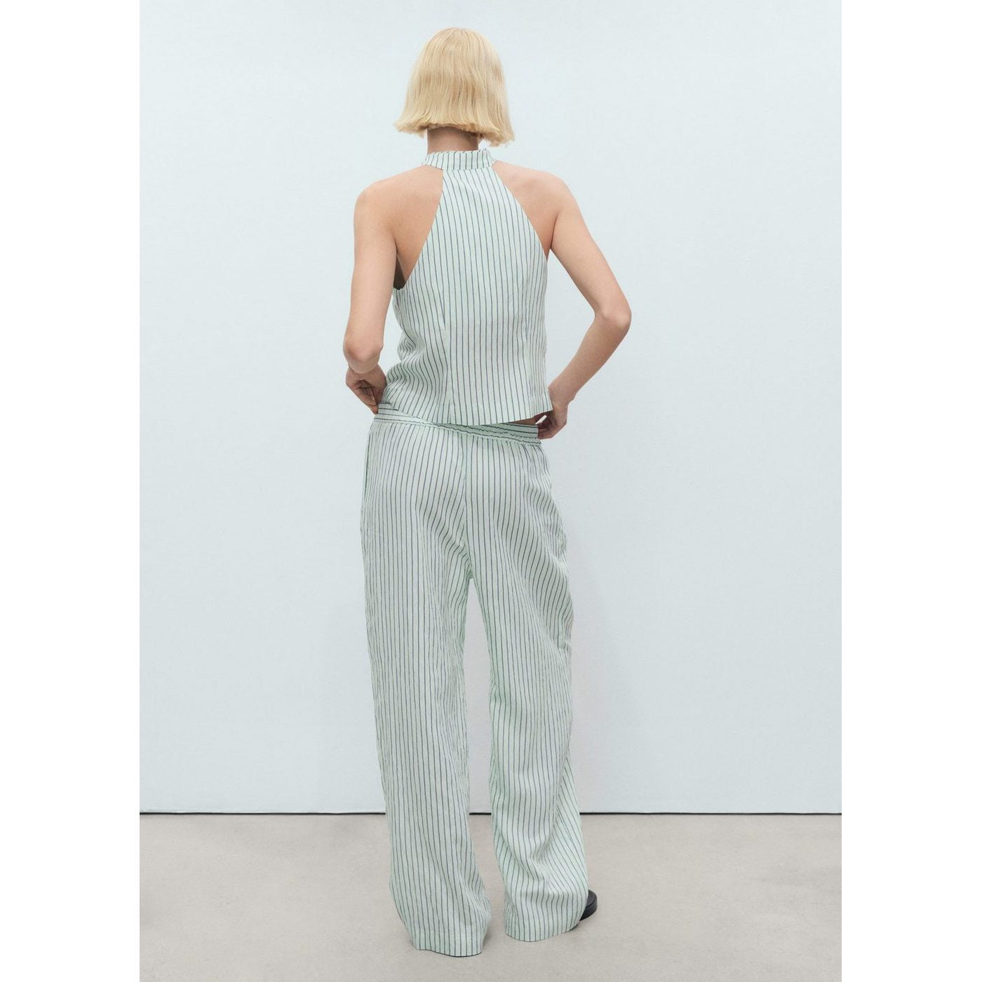 Pantalon Fluide À Rayures