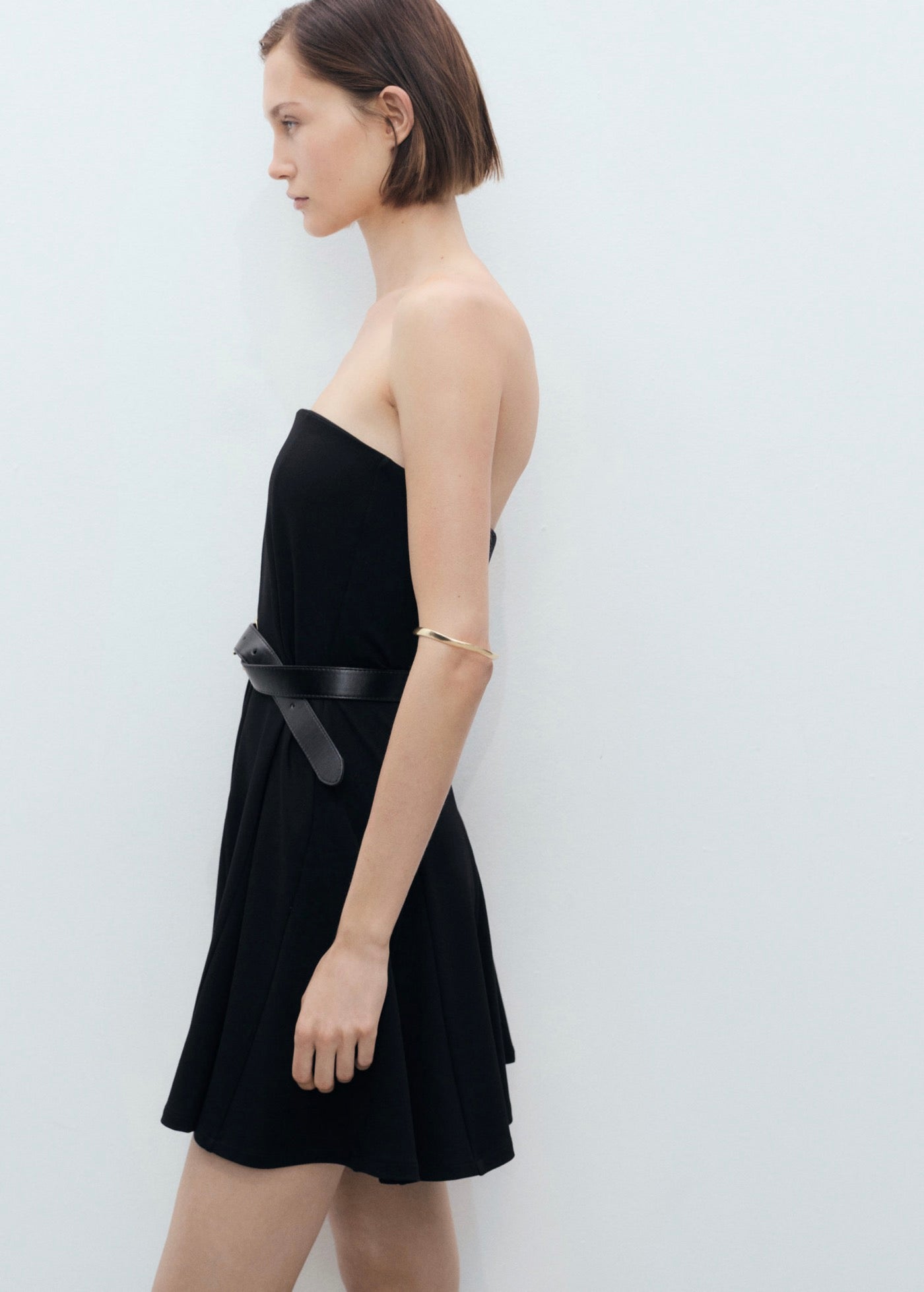 Robe Bustier À Plis Plats