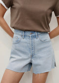 Short En Jean Bas Effiloché