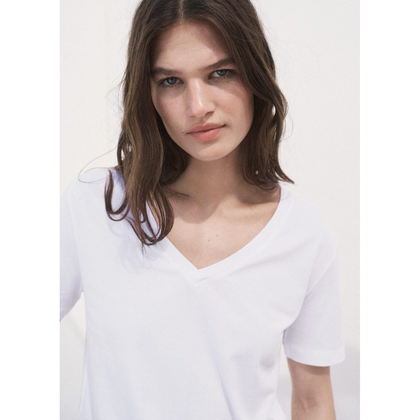 T-Shirt Coton Col En V