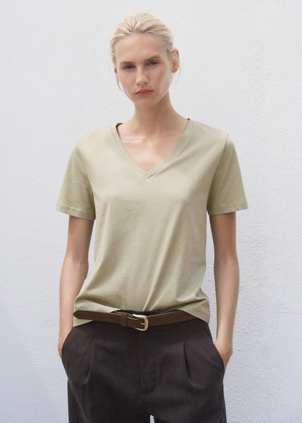 T-Shirt Coton Col En V