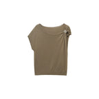Pull En Maille Fine Avec Détails Métalliques