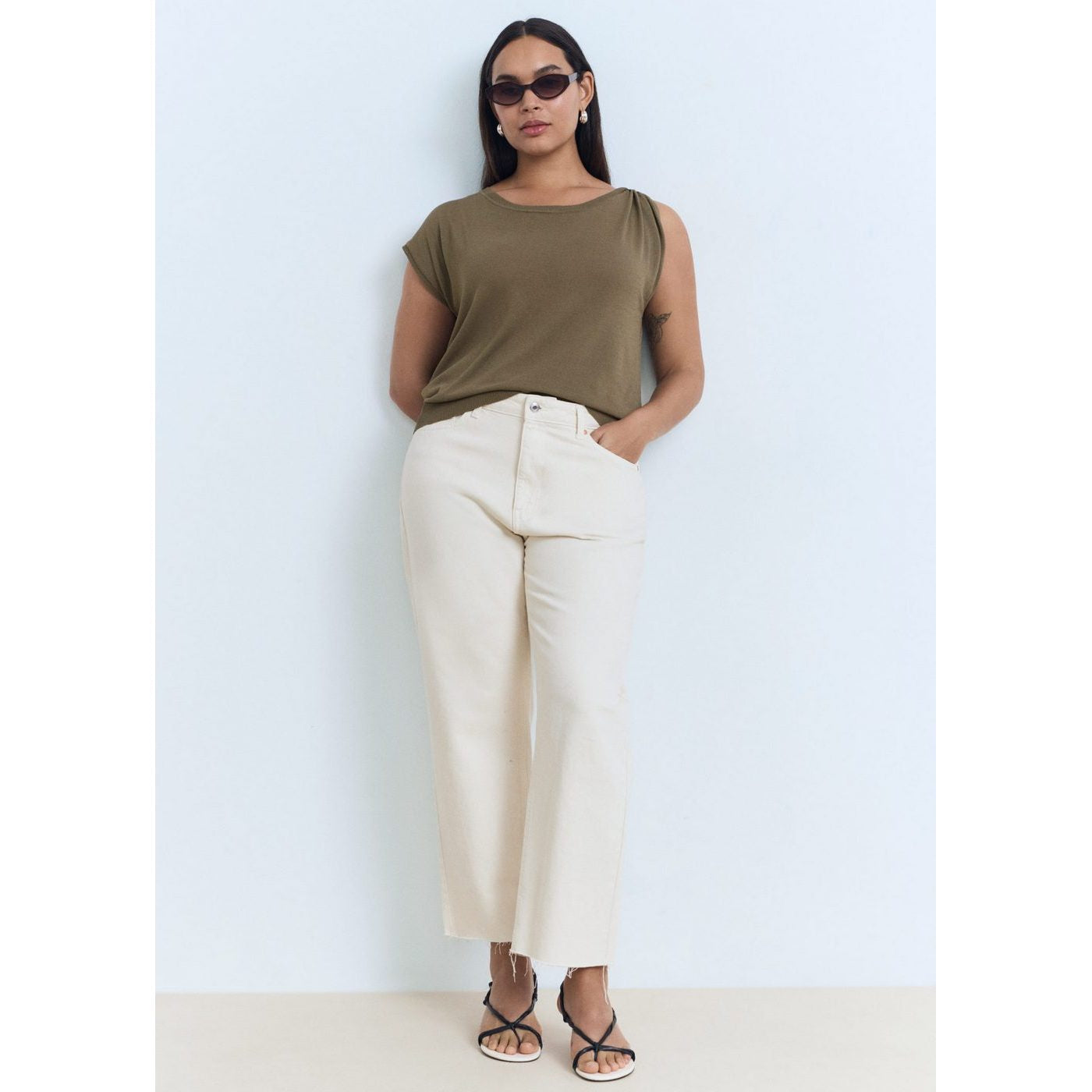 Pull En Maille Fine Avec Détails Métalliques