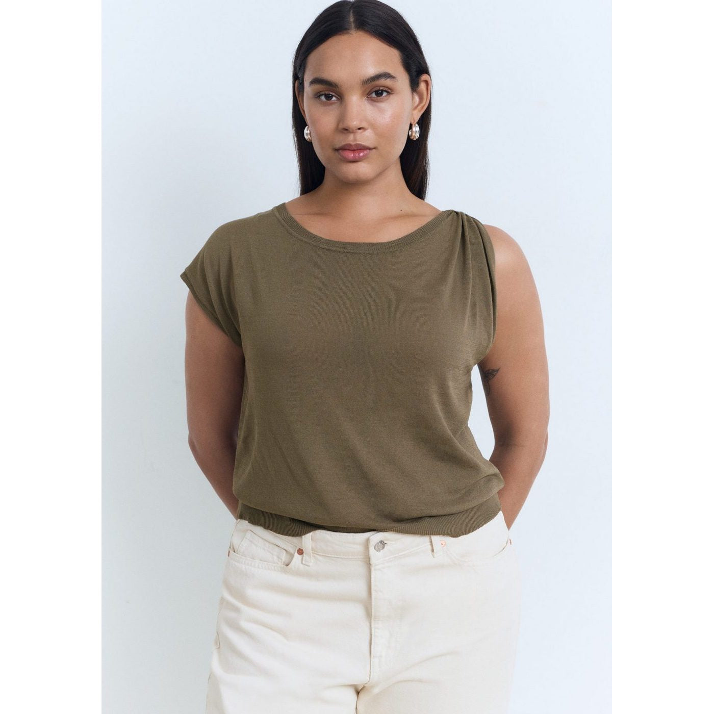 Pull En Maille Fine Avec Détails Métalliques
