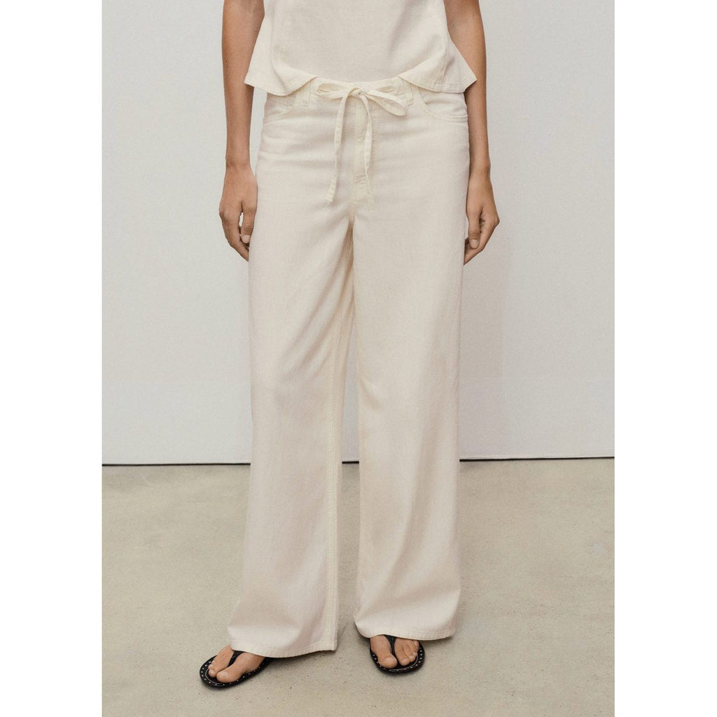 Pantalón Denim Wide Leg Cinturón