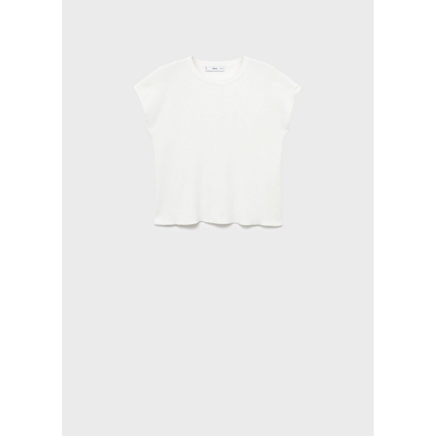 Pull En Maille De Coton Manches Courtes