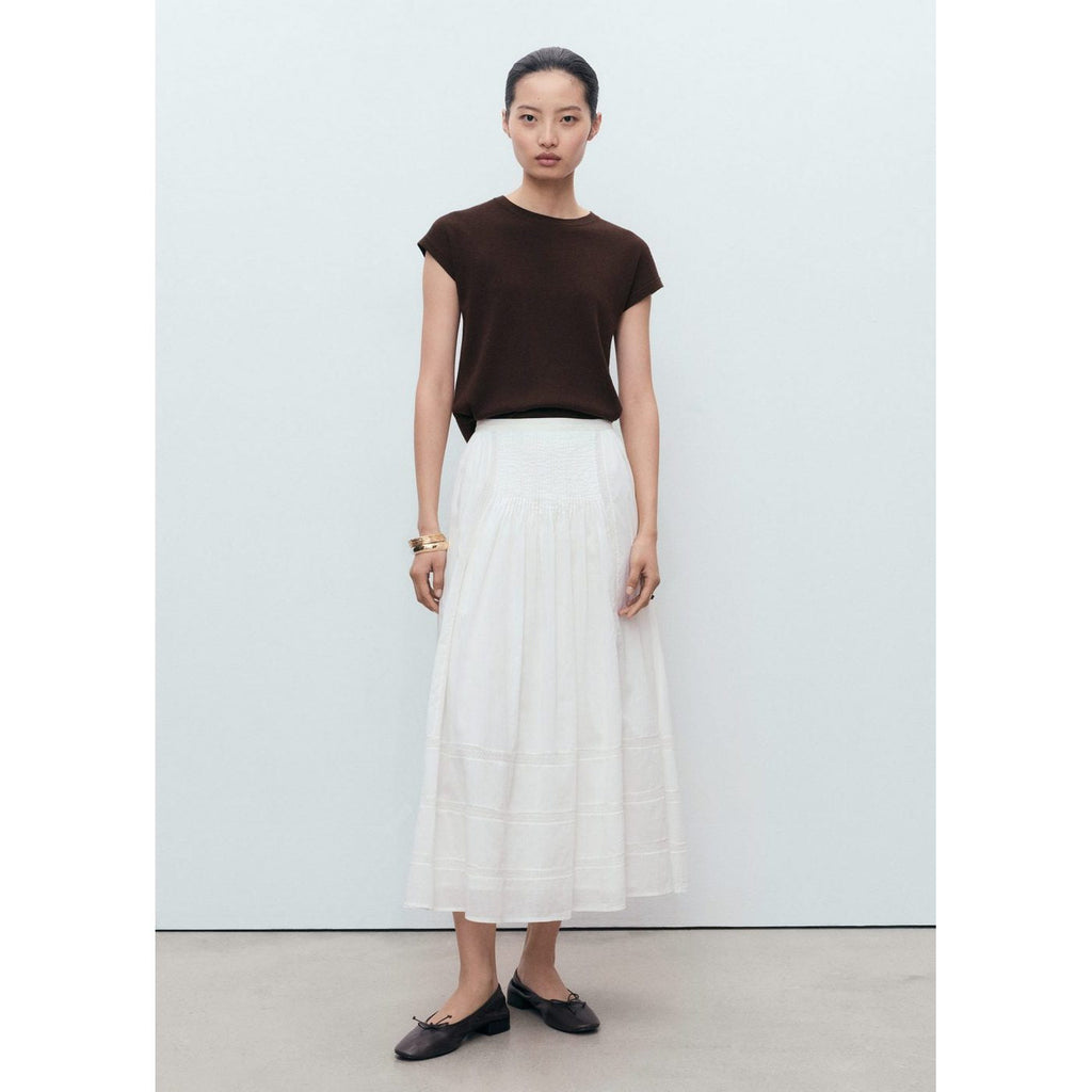 Pull En Maille De Coton Manches Courtes