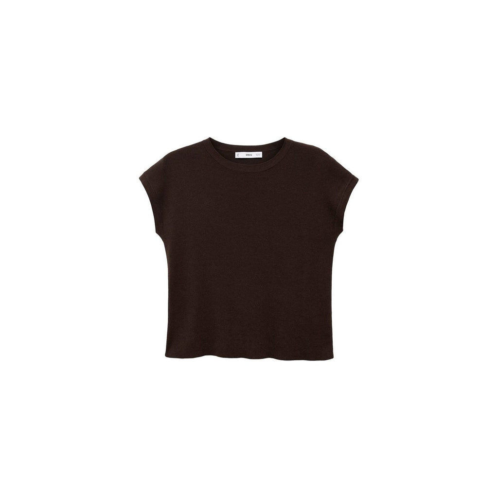 Pull En Maille De Coton Manches Courtes
