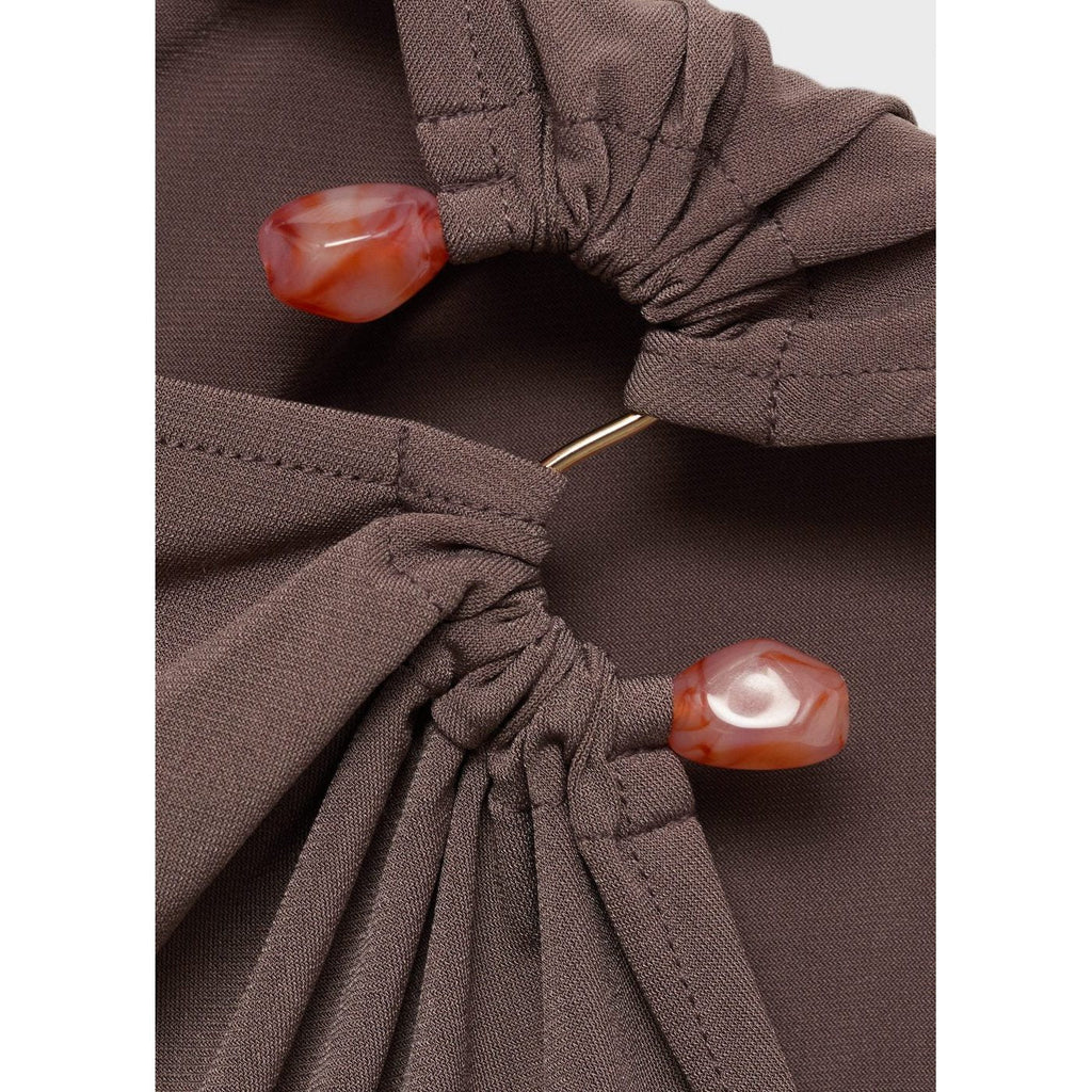 Top Froncé Détail Bijou