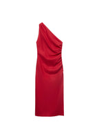 Robe Lyocell Décolleté Asymétrique