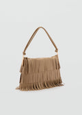 Grand Sac Porté Épaule Cuir À Franges