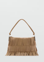 Grand Sac Porté Épaule Cuir À Franges