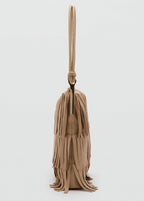 Grand Sac Porté Épaule Cuir À Franges