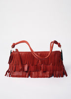 Sac Porté Épaule Cuir À Franges