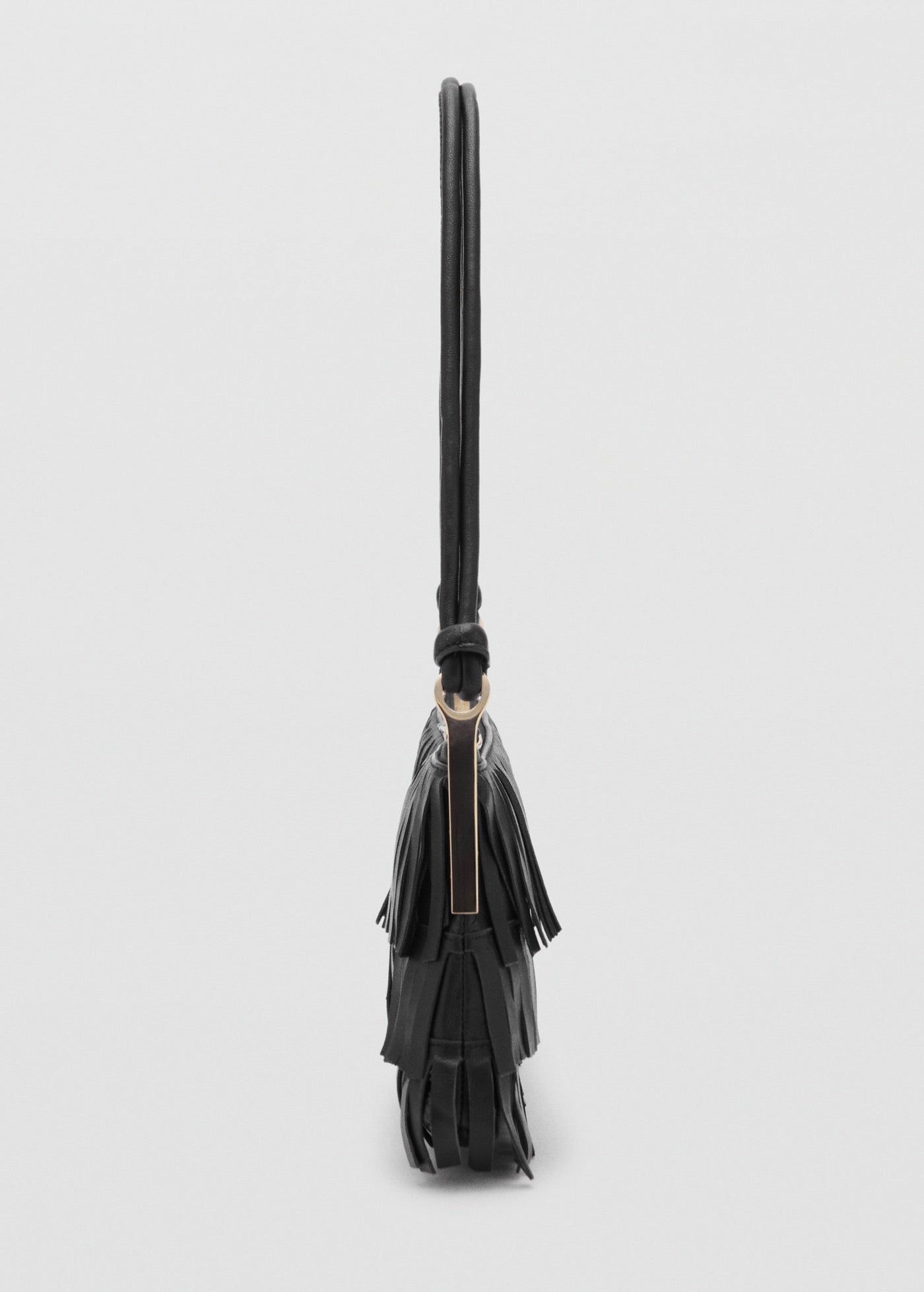 Sac Porté Épaule Cuir À Franges