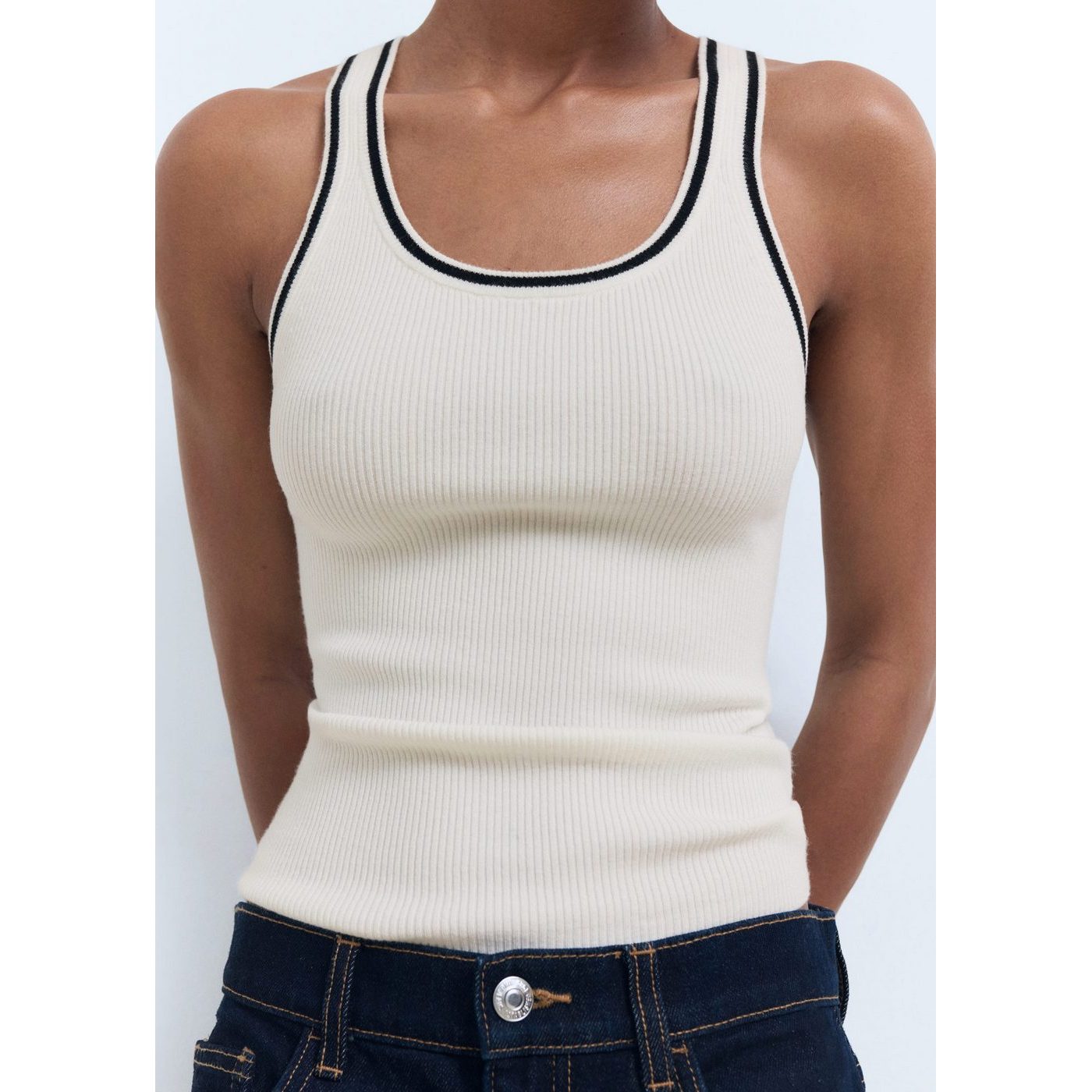 Top Maille Détails Contrastants