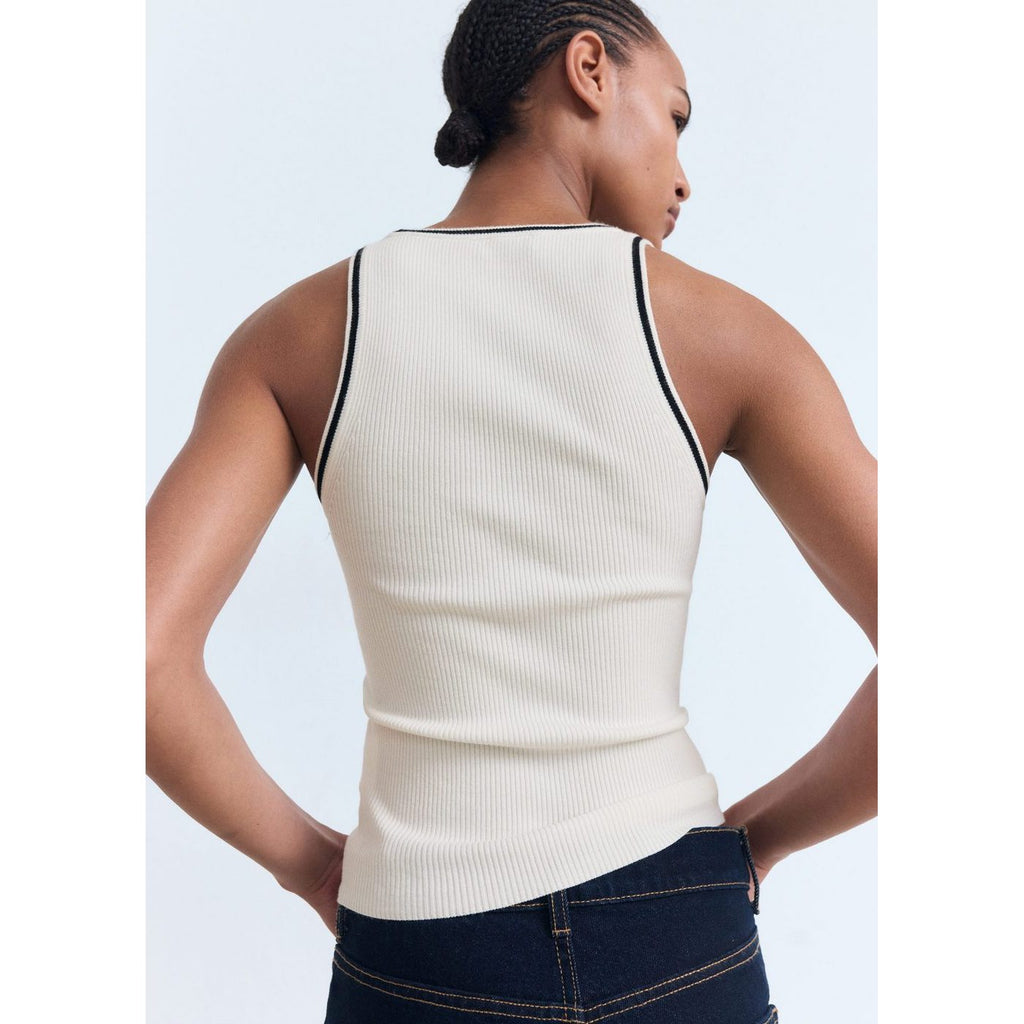 Top Maille Détails Contrastants